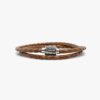 Sterling Coil, Leather Double Wrap