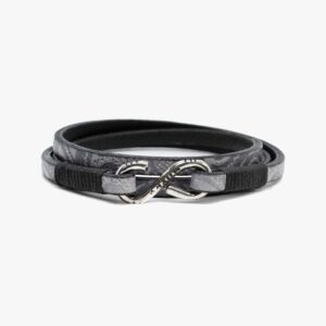 Floral Leather, Sterling Clasp