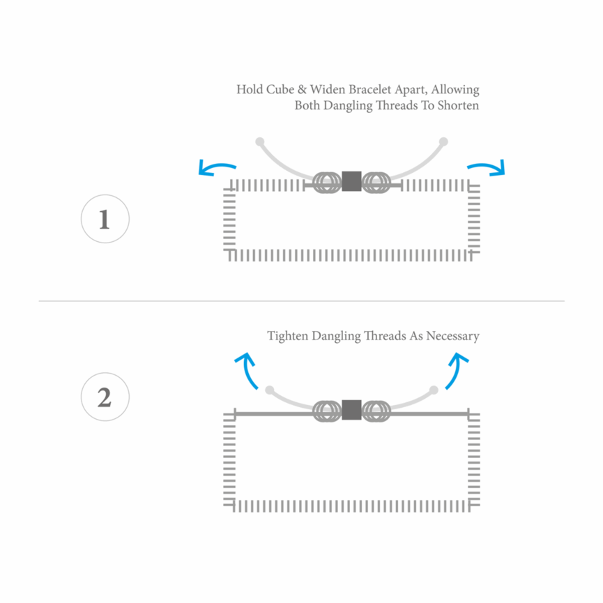 Off-White Kariba Silver and Vinyl Disc Macrame Bracelet