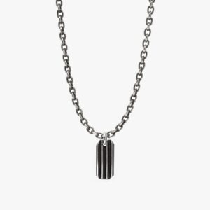Knife Edge Sterling Tag Necklace