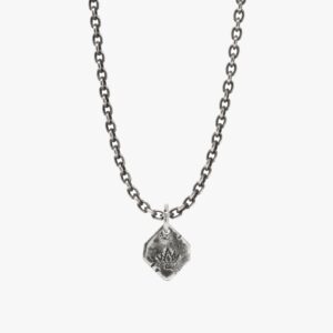Crown Stamp Medallion Necklace