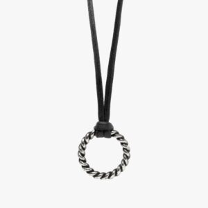 Twisted Sterling Ring Necklace