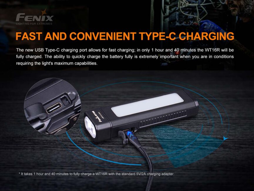 Fenix WT16R Rechargeable Magnetic Flashlight