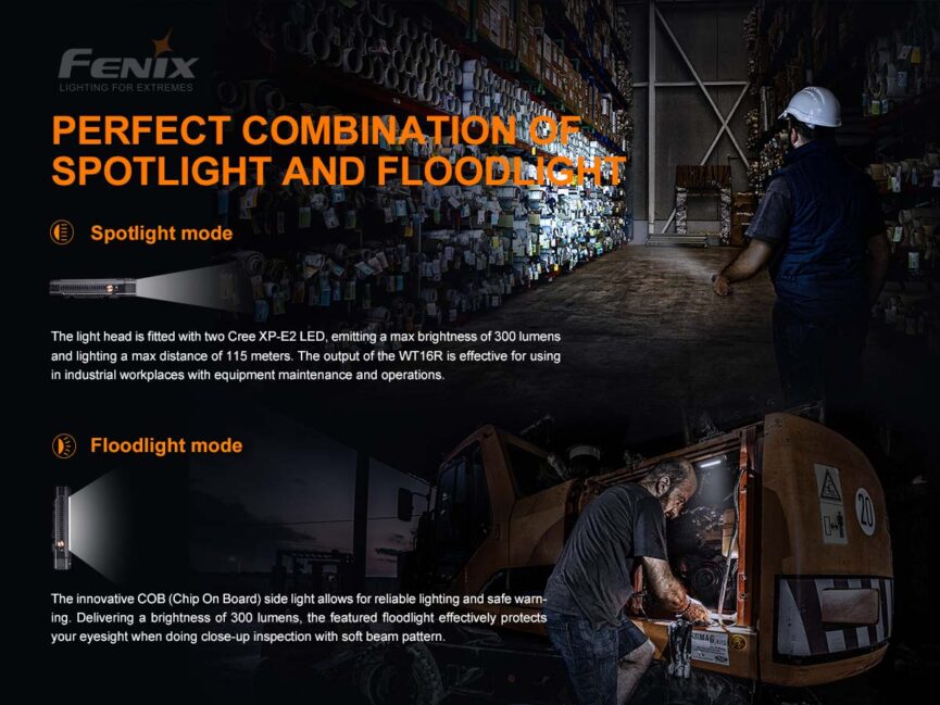 Fenix WT16R Rechargeable Magnetic Flashlight