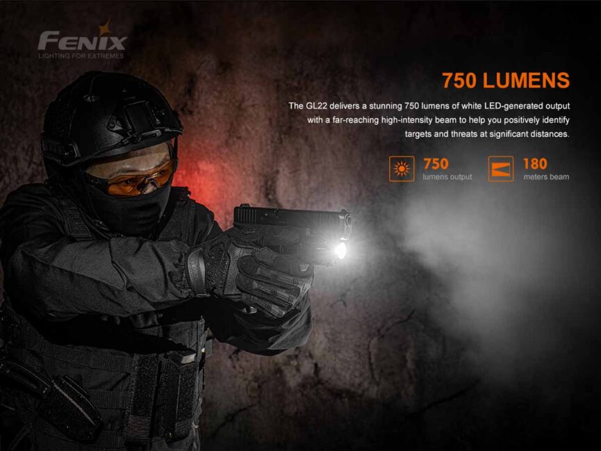 Fenix GL22 Tactical Weapon Light with Red Laser Sight