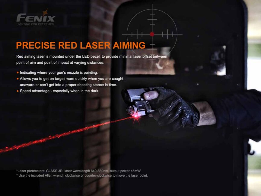 Fenix GL22 Tactical Weapon Light with Red Laser Sight