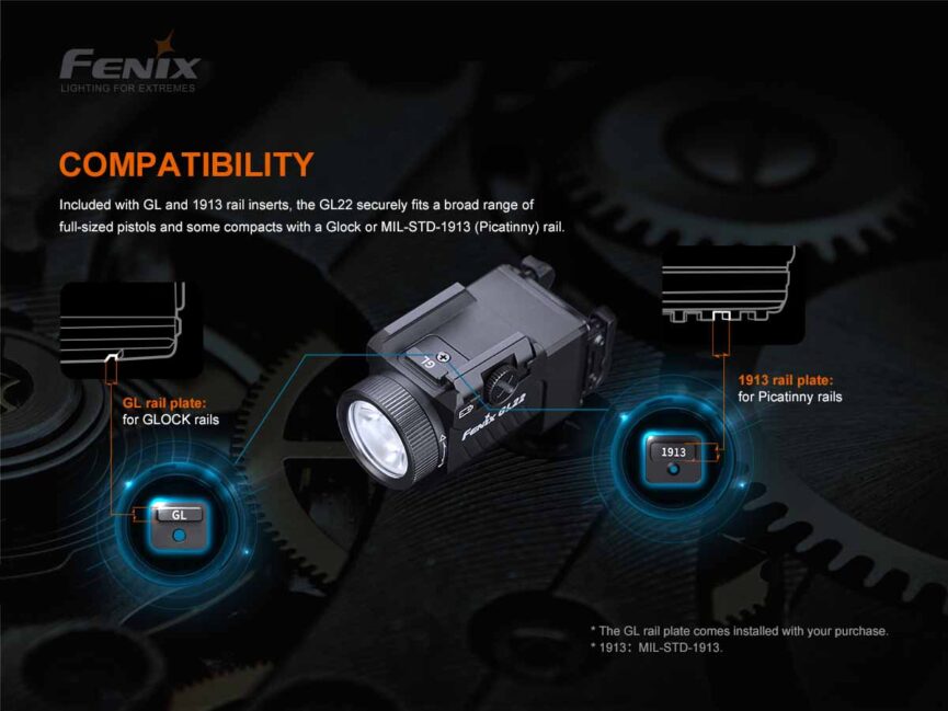 Fenix GL22 Tactical Weapon Light with Red Laser Sight