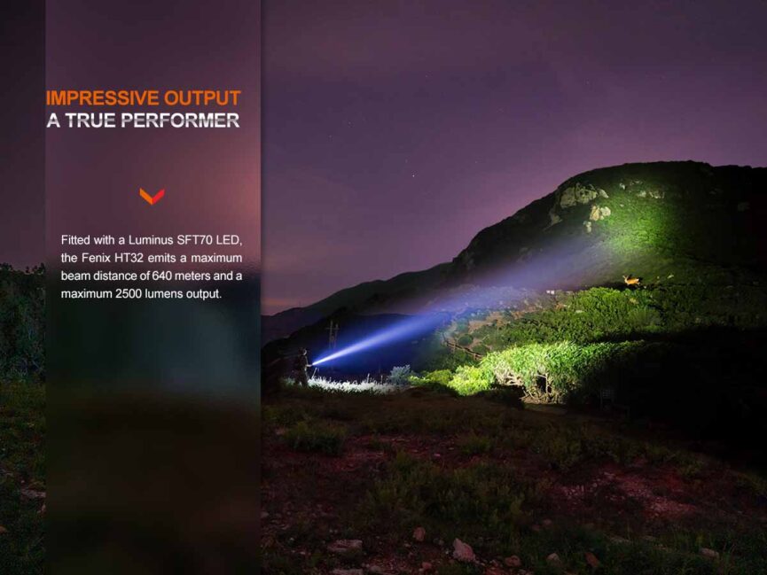 Fenix HT32 Flashlight with Red/Green LEDs