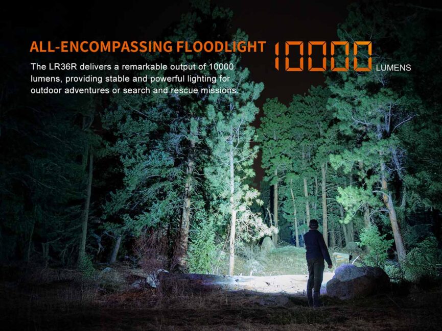 Fenix LR36R White Laser Flashlight with 10,000 Lumen Floodlight