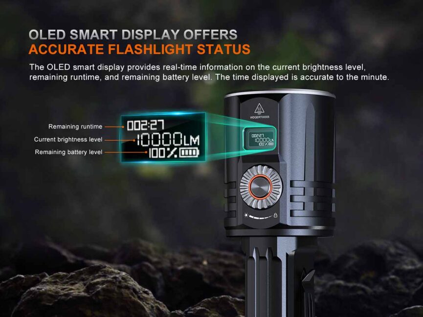Fenix LR36R White Laser Flashlight with 10,000 Lumen Floodlight