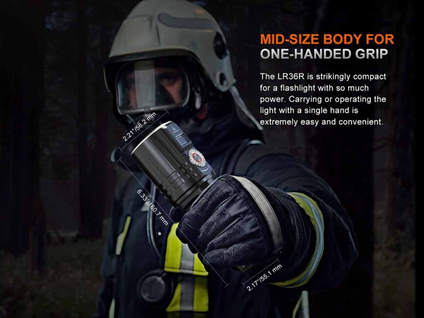 Fenix LR36R White Laser Flashlight with 10,000 Lumen Floodlight