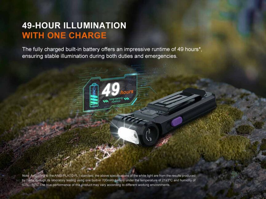 Fenix SW05R-UV Clip On Flashlight with UV Light