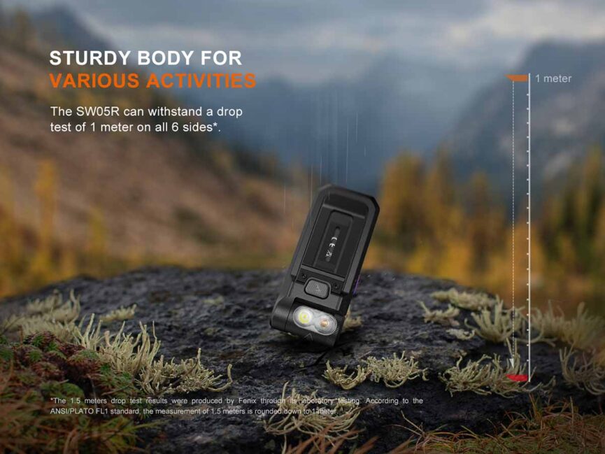 Fenix SW05R-UV Clip On Flashlight with UV Light
