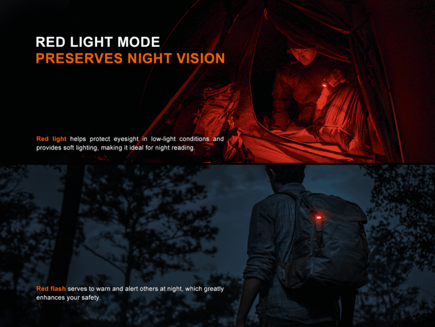 Fenix SW05R-RED Clip On Flashlight with Red Light
