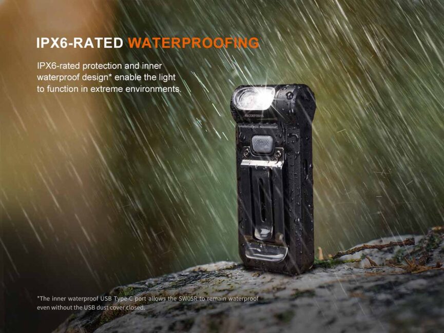 Fenix SW05R-RED Clip On Flashlight with Red Light