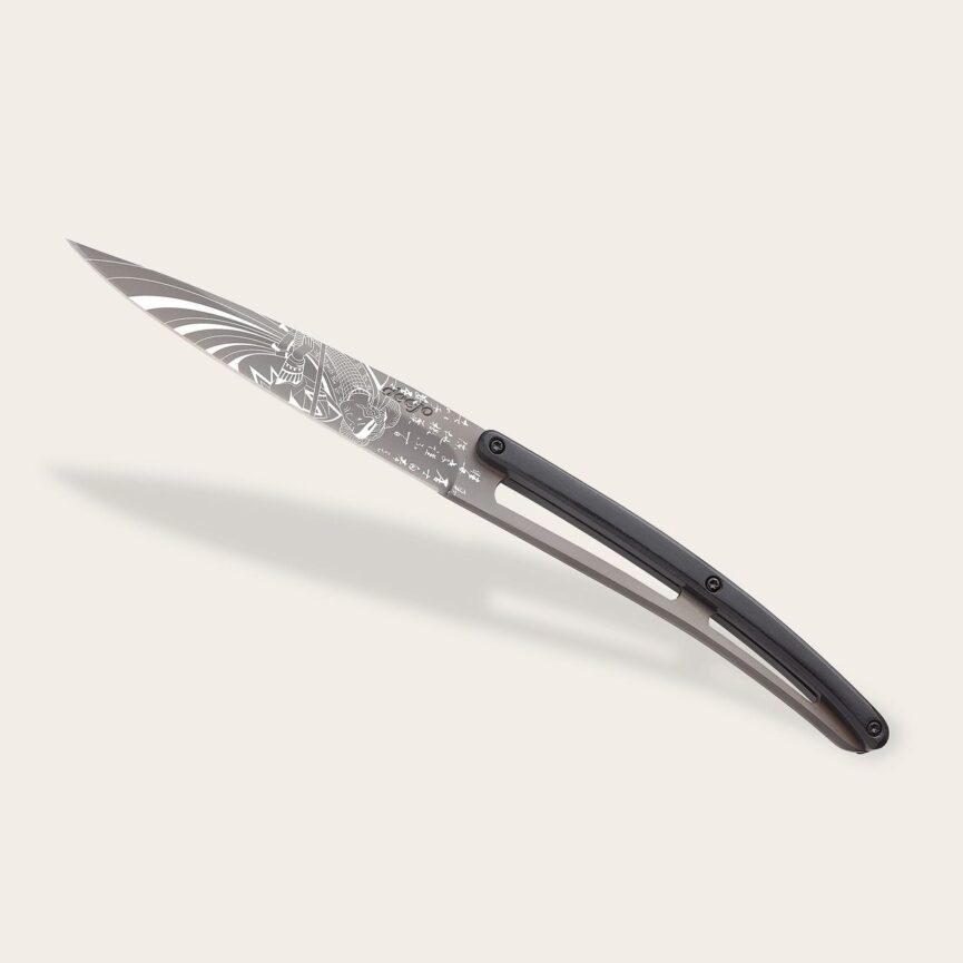 4 Deejo Steak Knives, Ebony Wood / Japanese
