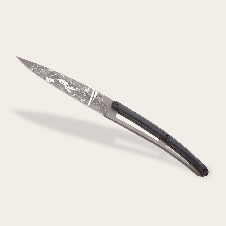 4 Deejo Steak Knives, Ebony Wood / Japanese