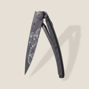 Deejo Serrated 37g, Carbon Fiber / Café Racer