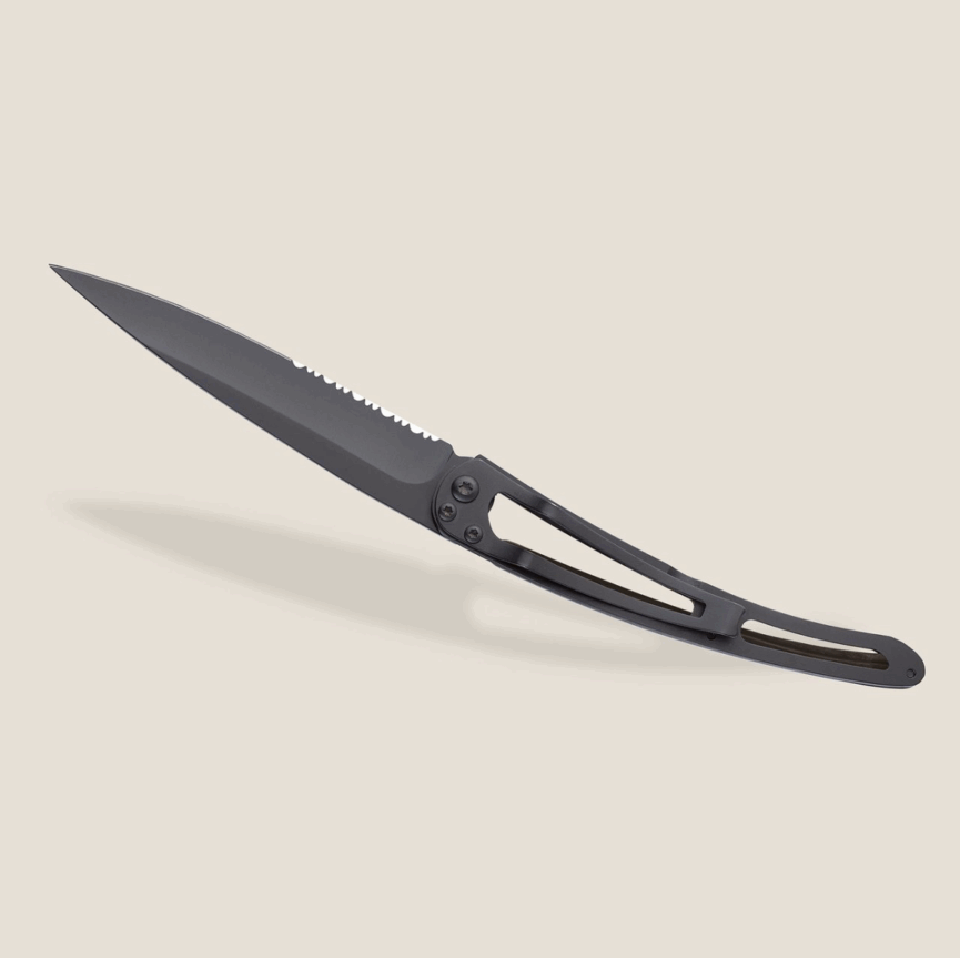 Deejo Serrated 37g, Carbon Fiber / Café Racer