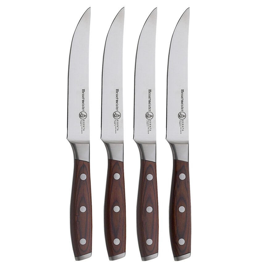 Avanta Pakkawood 4 Piece Fine Edge Steak Knife Set