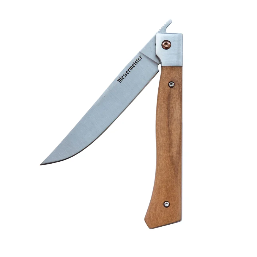 4 piece fine edge steak knife set/leather roll