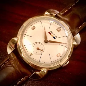 VINTAGE MENS SWISS BENRUS 10 GOLD FILLED WRISTWATCH - STUNNING!!!