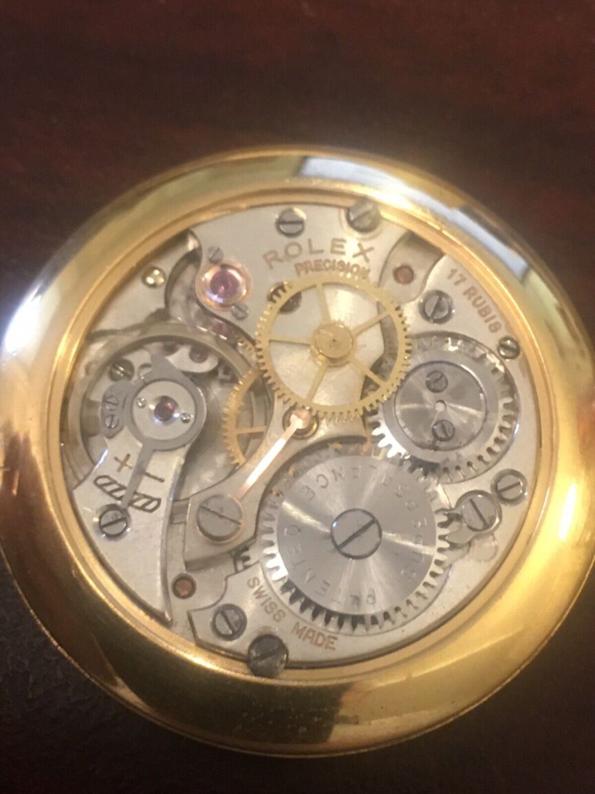 Vintage Rolex 4325 14K Rose Gold Jumbo Watch- Serviced - Exc. Original Condition