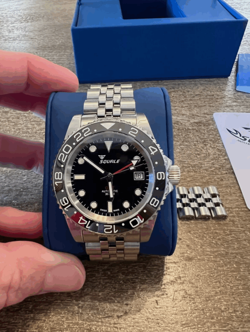 Squale Y1545 GMT 30 Atmos GMT Black 40mm Automatic Wat