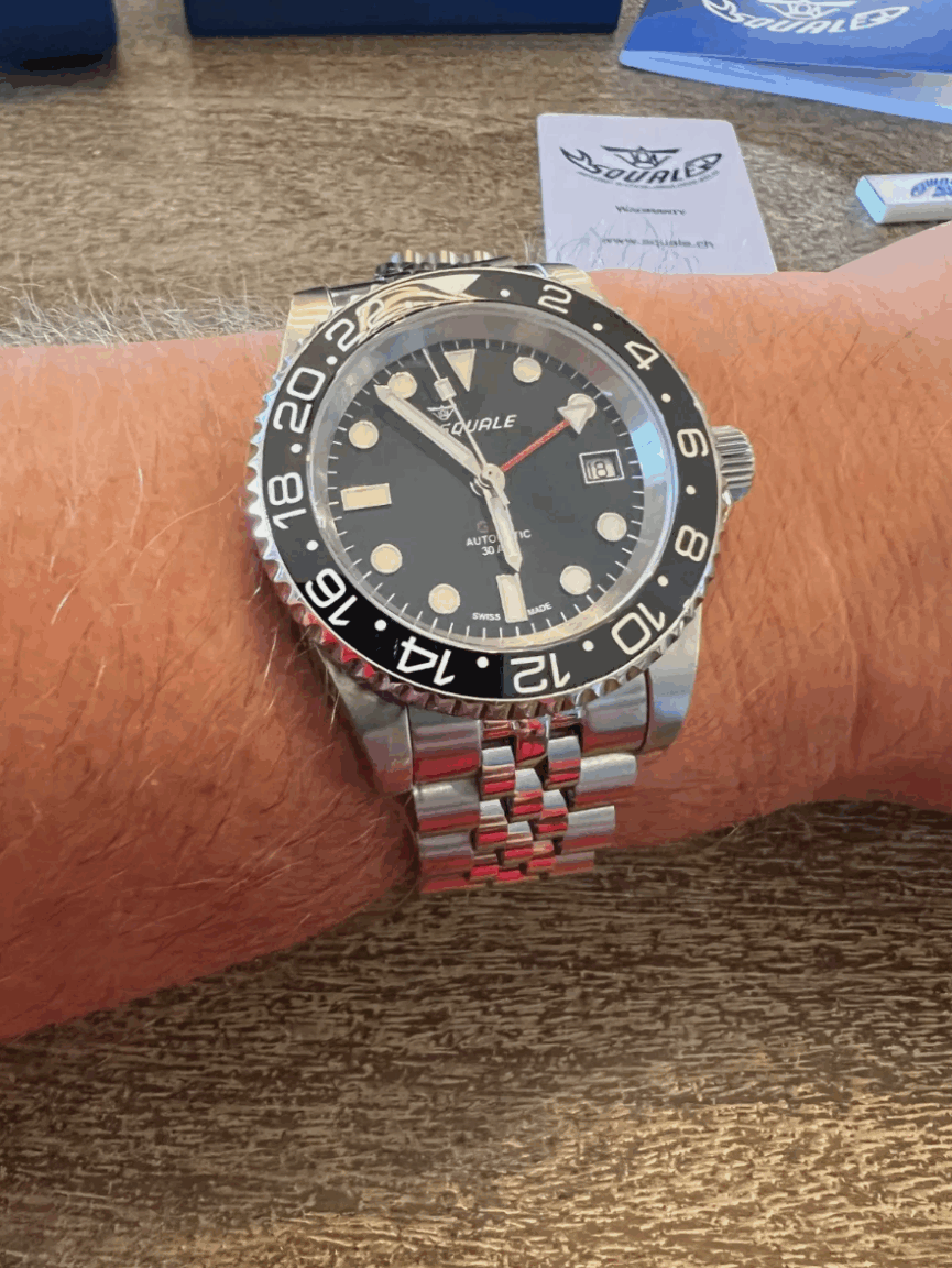 Squale Y1545 GMT 30 Atmos GMT Black 40mm Automatic Wat