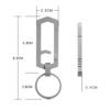 Sandblasted Titanium Keychain Carabine