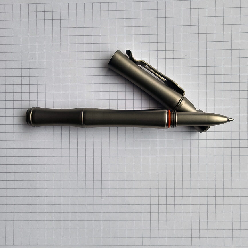 Titanium Alloy Tactical Survival Bamboo-looking Whistle-pen