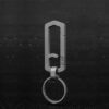 Sandblasted Titanium Keychain Carabine