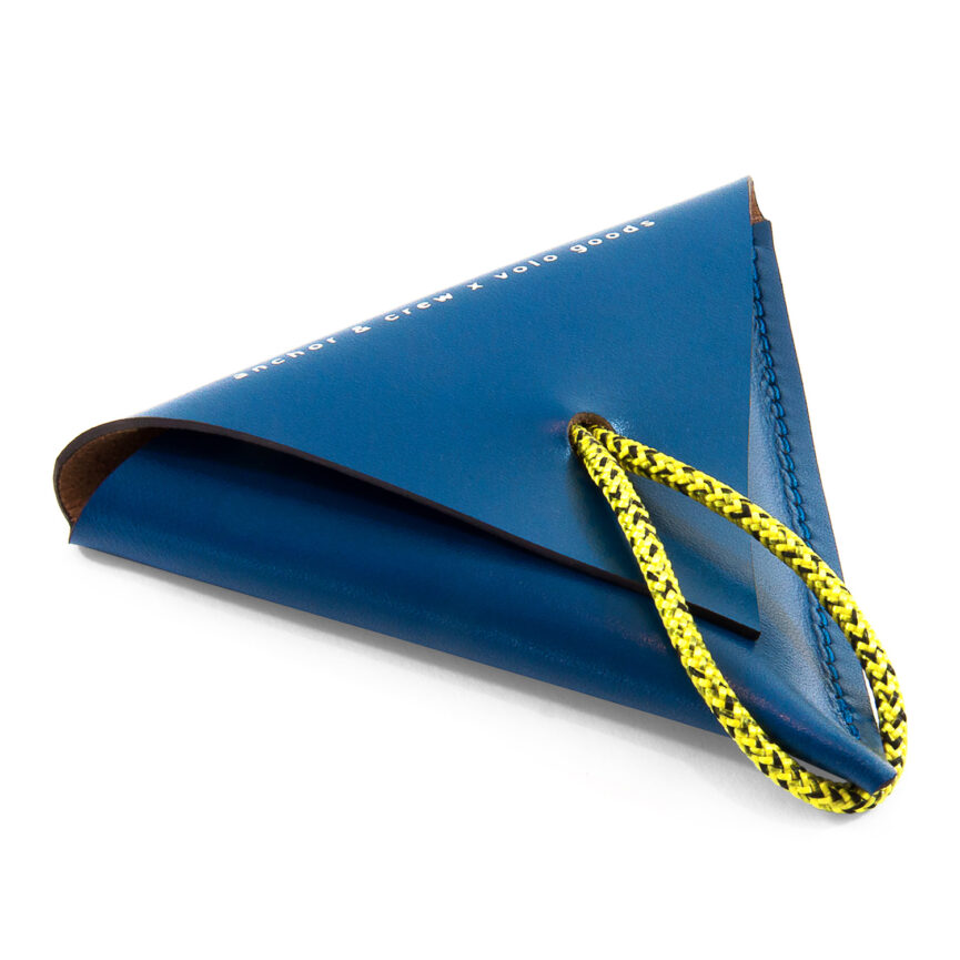 Traffic Blue Dunster Leather and Rope Coin Purse
