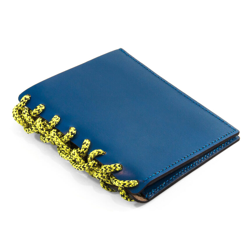 Traffic Blue Felrigg Leather and Rope Wallet