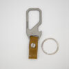 Titanium Carabiner with Removable Leather Buckle