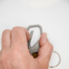 Titanium Carabiner with Removable Leather Buckle