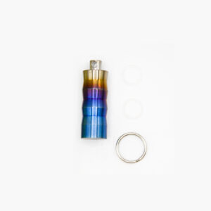 Titanium Keychain Waterproof Medicine Pill Bottles Mini Container