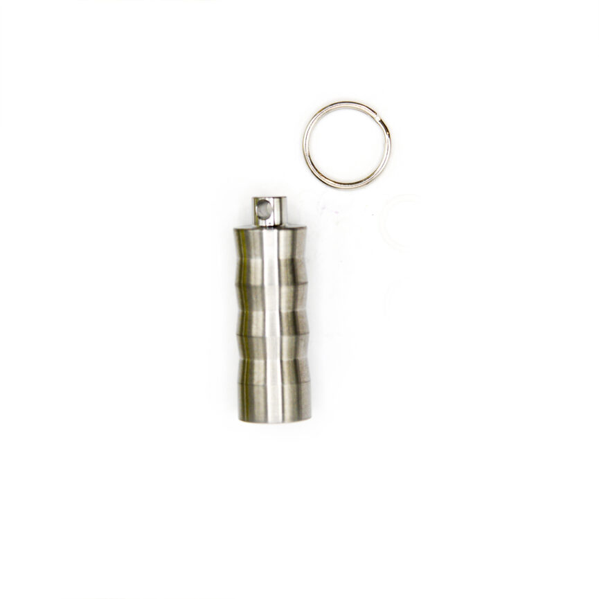Titanium Keychain Waterproof Medicine Pill Bottles Mini Container