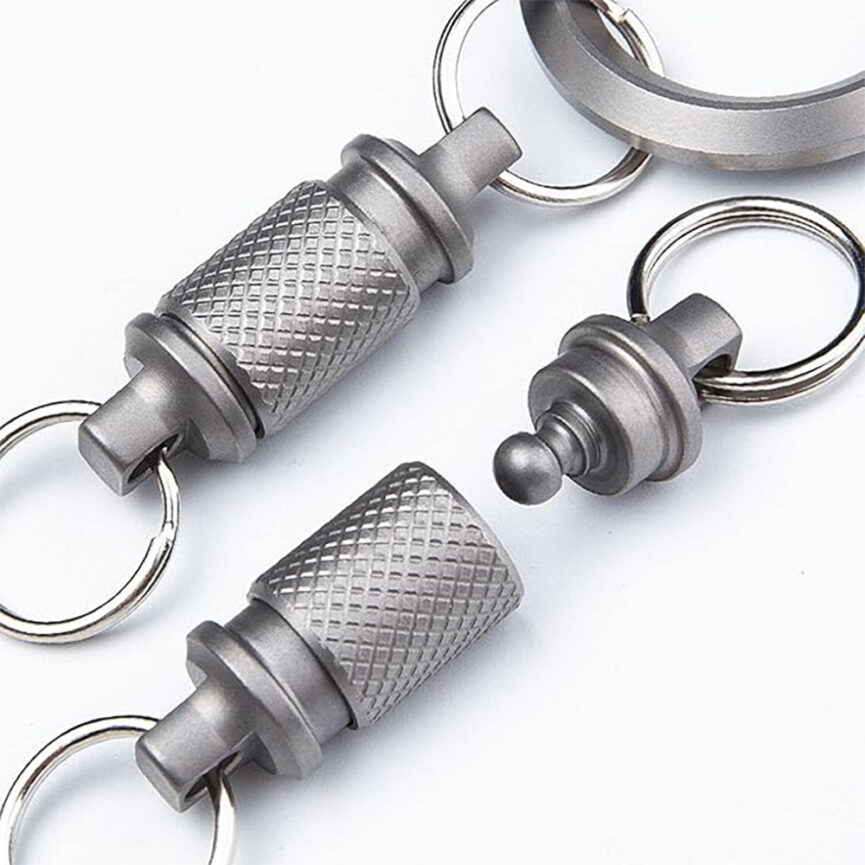 Titanium Alloy Detachable Keychain Key Holder