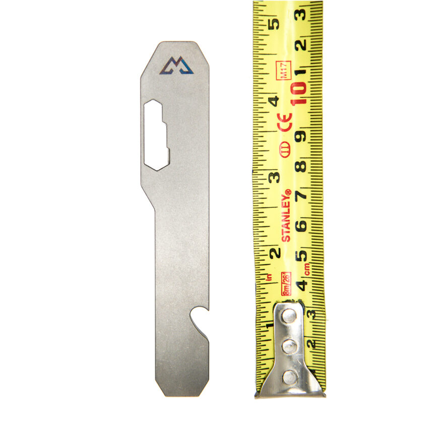 Titanium Multitool Prybar in Dark Gray and Sandblasted