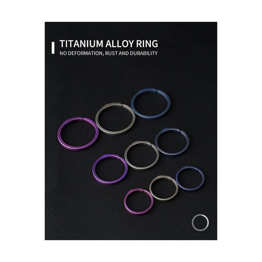 Titanium Alloy Key Ring (Set of 3)