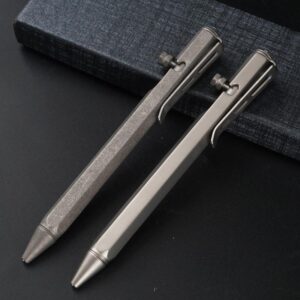 Tactical Titanium Alloy Pen With Glass Breaker and Clip