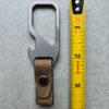 Titanium Carabiner with Removable Leather Buckle