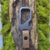 Titanium Carabiner with Removable Leather Buckle