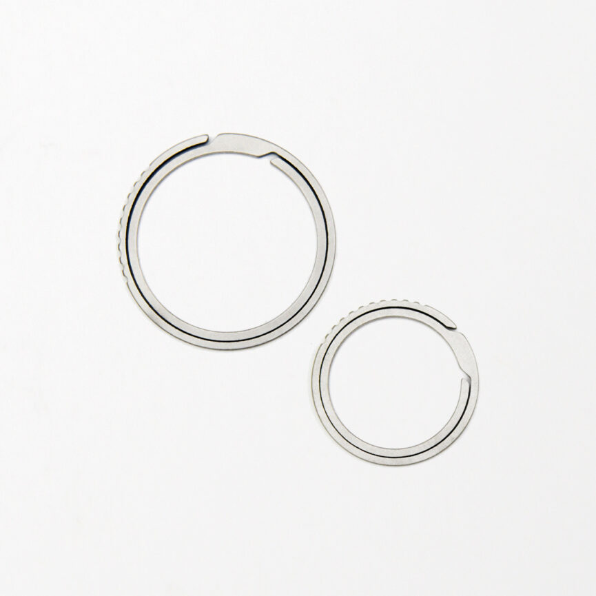 Pair of Titanium Alloy Key Rings