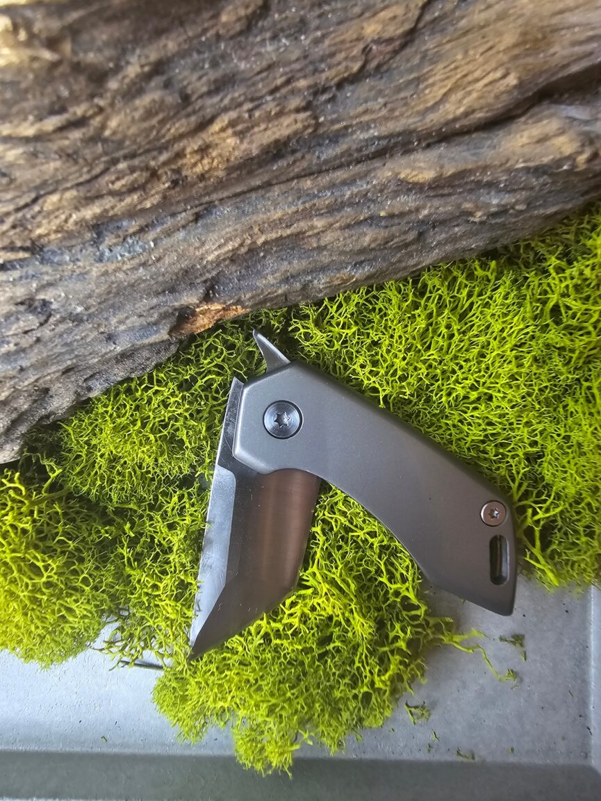 Mini Keychain Titanium Folding Knife D2 Blade