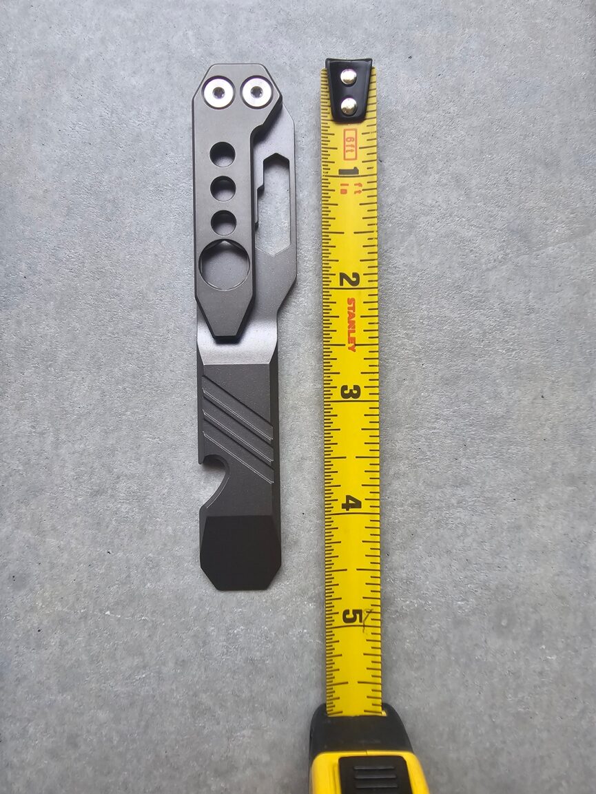 Titanium Multitool Prybar in Dark Gray and Sandblasted