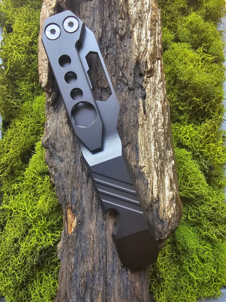 Titanium Multitool Prybar in Dark Gray and Sandblasted