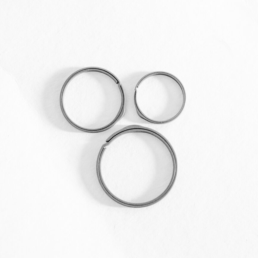 Titanium Alloy Key Ring (Set of 3)