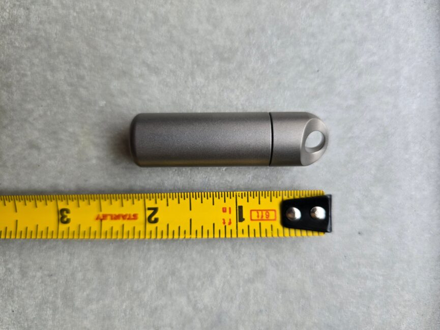 Titanium Keychain Mini Waterproof Container